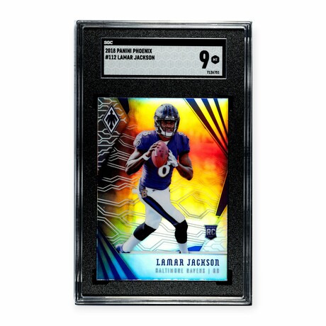 Lamar Jackson // 2018 Panini Phoenix // Rookie Card // SGC 9 Mint