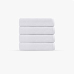 Puresoft 4 Pieces Turkish Wash Towels Set (White)