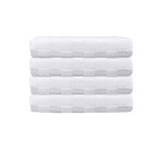 Waffle Terry 4 Pieces Turkish Hand Towels Set (White)