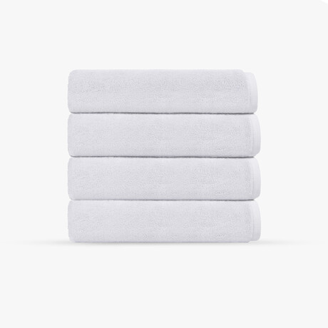 Puresoft 4 Pieces Turkish Hand Towels Set (White)