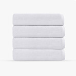 Puresoft 4 Pieces Turkish Bath Towels Set (White)