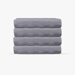 Waffle Terry 4 Pieces Turkish Hand Towels Set (White)