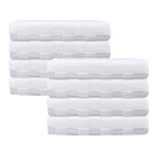 Waffle Terry 8 Pieces Turkish Hand Towels Set (White)