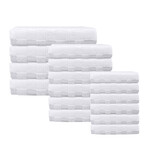 Waffle Terry 16 Pieces Turkish Towels Set (White)