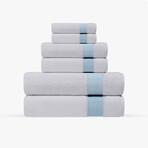 Pera 6 Pieces Turkish Towels Set (Silver)