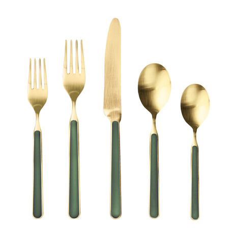 Fantasia Ice Gold Flatware  Set // 20 Pcs. // Mustard (Black)