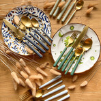 Fantasia Ice Gold Flatware  Set // 20 Pcs. // Mustard (Black)