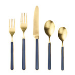 Fantasia Ice Gold Flatware  Set // 5 Pcs. (Black)