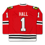 Glenn Hall Autographed Red Chicago Blackhawks Jersey