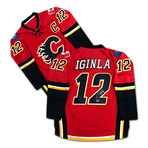 Jarome Iginla Autographed Red Calgary Flames Jersey