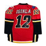 Jarome Iginla Autographed Red Calgary Flames Jersey