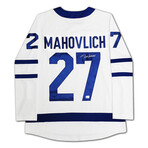 Frank Mahovlich Autographed White Toronto Maple Leafs Jersey