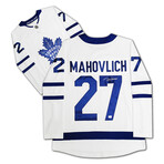 Frank Mahovlich Autographed White Toronto Maple Leafs Jersey