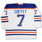 Paul Coffey Autographed White Edmonton Oilers Jersey