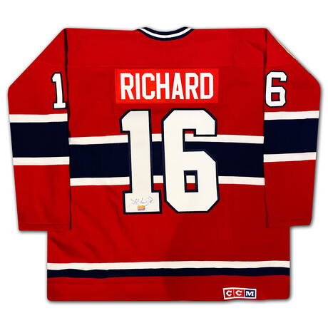 Henri Richard Autographed Red Montreal Canadiens Jersey