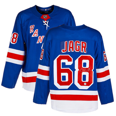 Jaromir Jagr Autographed New York Hockey FNTCS Jersey