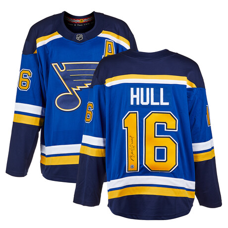 Brett Hull Autographed St Louis Hockey FNTCS Jersey