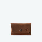 Double Closure Wallet // Dark Antique Brown