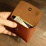 Double Closure Wallet // Cognac