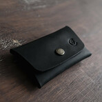 Double Closure Wallet // Black