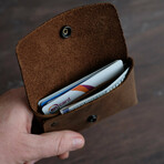 Double Closure Wallet // Dark Antique Brown