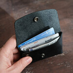 Double Closure Wallet // Black