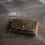 Double Closure Wallet // Dark Antique Brown