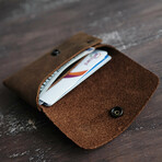 Double Closure Wallet // Dark Antique Brown