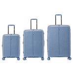 DUKAP Airley Lightweight Hardside Spinner 3 Piece Luggage Set  20"/24"/28" // Blue