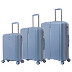 DUKAP Airley Lightweight Hardside Spinner 3 Piece Luggage Set  20"/24"/28" // Blue