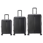 DUKAP Airley Lightweight Hardside Spinner 3 Piece Luggage Set  20"/24"/28" // Black