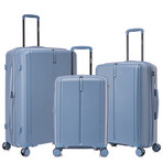 DUKAP Airley Lightweight Hardside Spinner 3 Piece Luggage Set  20"/24"/28" // Blue