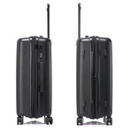 DUKAP Airley Lightweight Hardside Spinner 3 Piece Luggage Set  20"/24"/28" // Black