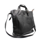 Leather Handle Bag (Black)