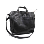 Leather Handle Bag (Black)