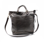 Leather Handle Bag (Black)