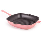 11" Cast Iron Square Grill Pan (Pink)