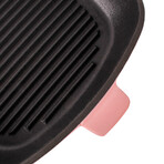 11" Cast Iron Square Grill Pan (Pink)