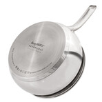 BergHOFF Belly Shape 18/10 Stainless Steel 8" Sauce Pan with Glass Lid, 3.2qt.