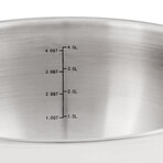 BergHOFF Belly Shape 18/10 Stainless Steel 9.5" Stock Pot with Glass Lid, 5.5qt.