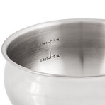 BergHOFF Belly Shape 18/10 Stainless Steel 6.25" Sauce Pan with Glass Lid, 1.5qt.