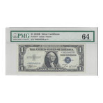 1935 B Star $ 1 Silver Certificate Pmg 64 Cu