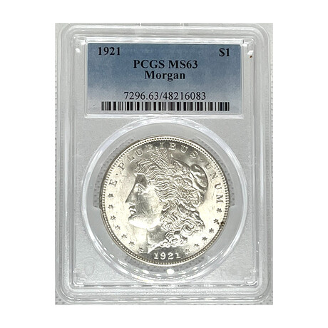 1921 P Morgan Dollar Pcgs Ms 63 # 084