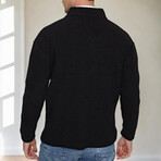 Mock Neck Cardigan // Black (S)