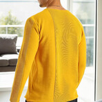 Wide Crewneck Sweater // Mustard (S)