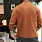 Mock Neck Cardigan // Cinnamon (S)