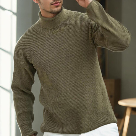 Turtleneck Sweater // Khaki (S)