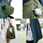 Mini Carry: Micro Bag // Key Chain Shopping Bag (Green)