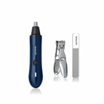 Nail Clipper, File and Nose Trimmer Set // Blue