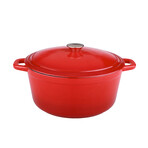 Cast Iron 5qt. Oval Dutch Oven 11.5" with Lid (Grey)